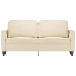 Divano a 2 Posti Crema 140 cm in Similpellecod mxl 131582 - Vista aggiuntiva 3