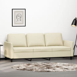 Divano a 3 Posti Crema 180 cm in Similpelle vidaXL85684