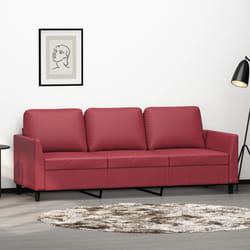 Divano a 3 Posti Rosso Vino 180 cm in Similpellecod mxl 131584