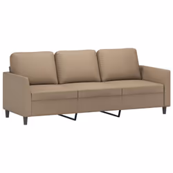 vidaXL Divano a 3 Posti Cappuccino 180 cm in Similpelle - Vista aggiuntiva 2