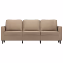 vidaXL Divano a 3 Posti Cappuccino 180 cm in Similpelle - Vista aggiuntiva 3