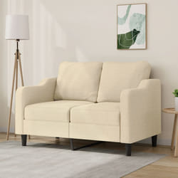 Divano a 2 Posti Crema 120 cm in Tessutocod mxl 85397