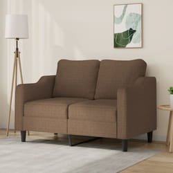 Vidaxl - Divano a 2 Posti Marrone 120 cm in Tessuto 66773