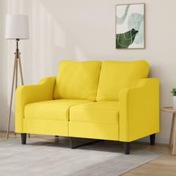 Vidaxl - Divano a 2 Posti Giallo Chiaro 120 cm in Tessuto 92369