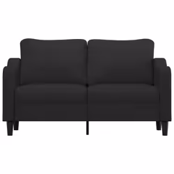 vidaXL Divano a 2 Posti Nero 120 cm in Tessuto - Vista aggiuntiva 3