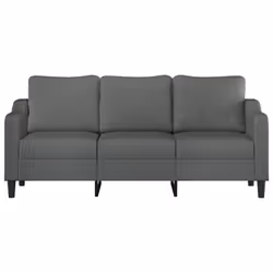 vidaXL Divano a 3 Posti Grigio Chiaro 180 cm in Tessuto - Vista aggiuntiva 3