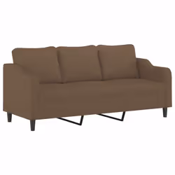 Divano a 3 Posti Marrone 180 cm in Tessutocod mxl 85401 - Vista aggiuntiva 2