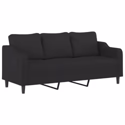 Divano a 3 Posti Nero 180 cm in Tessutocod mxl 107243 - Vista aggiuntiva 2