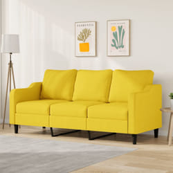 Vidaxl - Divano a 3 Posti Giallo Chiaro 180 cm in Tessuto 68743
