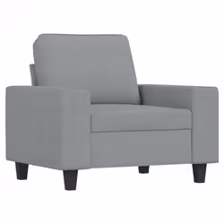 vidaXL Poltrona Grigio Chiaro 60 cm in Tessuto - Vista aggiuntiva 2