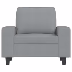 vidaXL Poltrona Grigio Chiaro 60 cm in Tessuto - Vista aggiuntiva 3