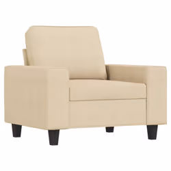 vidaXL Poltrona Crema 60 cm in Tessuto - Vista aggiuntiva 2