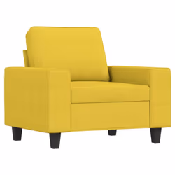 vidaXL Poltrona Giallo Chiaro 60 cm in Tessuto - Vista aggiuntiva 2