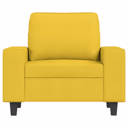 vidaXL Poltrona Giallo Chiaro 60 cm in Tessuto - Vista aggiuntiva 3