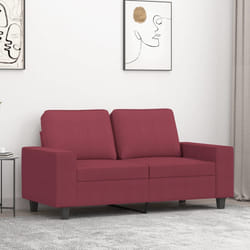 vidaXL Divano a 2 Posti Rosso Vino 120 cm in Tessuto