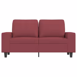 vidaXL Divano a 2 Posti Rosso Vino 120 cm in Tessuto - Vista aggiuntiva 3