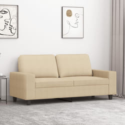 Divano a 2 Posti Crema 140 cm in Tessutocod mxl 85727