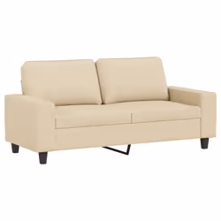 Divano a 2 Posti Crema 140 cm in Tessutocod mxl 85727 - Vista aggiuntiva 2