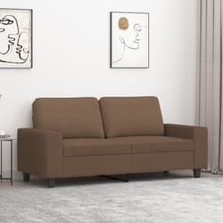 vidaXL Divano a 2 Posti Marrone 140 cm in Tessuto