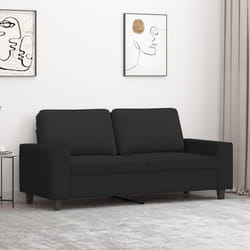 Divano a 2 Posti Nero 120 cm in Tessutocod mxl 131714