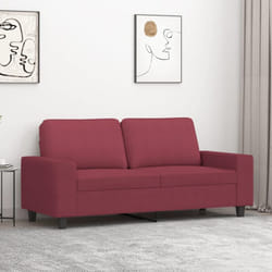Vidaxl - Divano a 2 Posti Rosso Vino 140 cm in Tessuto 39798