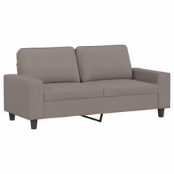 vidaXL Divano a 2 Posti Tortora 140 cm in Tessuto - Vista aggiuntiva 2