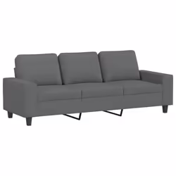 Divano a 3 Posti Grigio Chiaro 180 cm in Tessutocod mxl 107734 - Vista aggiuntiva 2