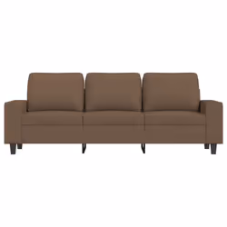 Divano a 3 Posti Marrone 180 cm in Tessutocod mxl 109694 - Vista aggiuntiva 3