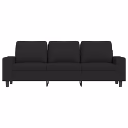Divano a 3 Posti Nero 180 cm in Tessutocod mxl 83798 - Vista aggiuntiva 3