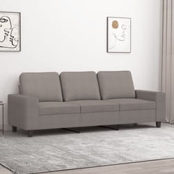 Vidaxl - Divano a 3 Posti Tortora 180 cm in Tessuto 13644