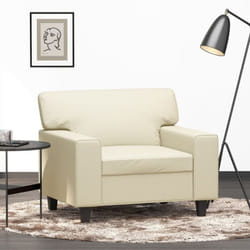 Poltrona Crema 60 cm in Similpelle Vidaxl