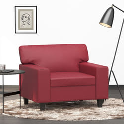 vidaXL Poltrona Rosso Vino 60 cm in Similpelle