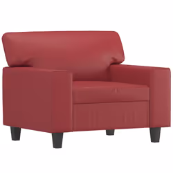 vidaXL Poltrona Rosso Vino 60 cm in Similpelle - Vista aggiuntiva 2
