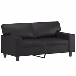 vidaXL Divano a 2 Posti Nero 120 cm in Similpelle - Vista aggiuntiva 2