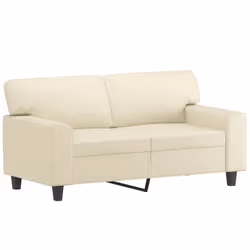 vidaXL Divano a 2 Posti Crema 120 cm in Similpelle - Vista aggiuntiva 2
