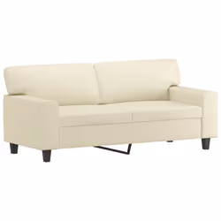Divano a 2 Posti Crema 140 cm in Similpellecod mxl 134033 - Vista aggiuntiva 2