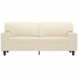 Divano a 2 Posti Crema 140 cm in Similpellecod mxl 134033 - Vista aggiuntiva 3