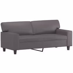 vidaXL Divano a 2 Posti Grigio 140 cm in Similpelle - Vista aggiuntiva 2