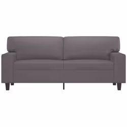 vidaXL Divano a 2 Posti Grigio 140 cm in Similpelle - Vista aggiuntiva 3