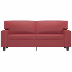Divano a 2 Posti Rosso Vino 140 cm in Similpellecod mxl 86068 - Vista aggiuntiva 3