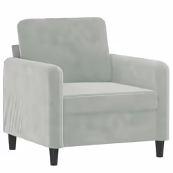 Poltrona Grigio Chiaro 60 cm Vellutocod mxl 83301 - Vista aggiuntiva 2