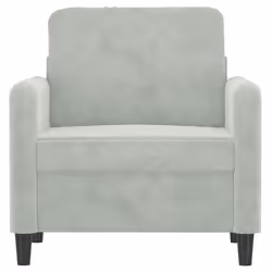 Poltrona Grigio Chiaro 60 cm Vellutocod mxl 83301 - Vista aggiuntiva 3