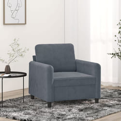 Poltrona Grigio Scuro 60 cm Vellutocod mxl 107242