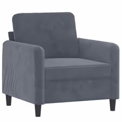 Poltrona Grigio Scuro 60 cm Vellutocod mxl 107242 - Vista aggiuntiva 2