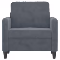 Poltrona Grigio Scuro 60 cm Vellutocod mxl 107242 - Vista aggiuntiva 3