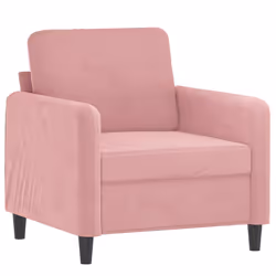 vidaXL Poltrona Rosa 60 cm Velluto - Vista aggiuntiva 2