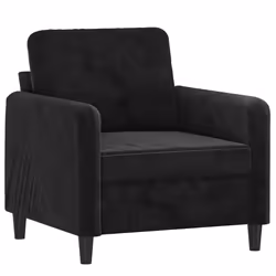 vidaXL Poltrona Nero 60 cm Velluto - Vista aggiuntiva 2
