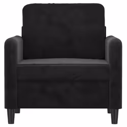 vidaXL Poltrona Nero 60 cm Velluto - Vista aggiuntiva 3