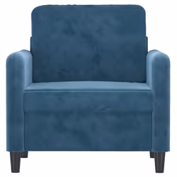 vidaXL Poltrona Blu 60 cm Velluto - Vista aggiuntiva 3