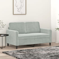 Vidaxl - Divano a 2 Posti Grigio Chiaro 120 cm in Velluto 74113